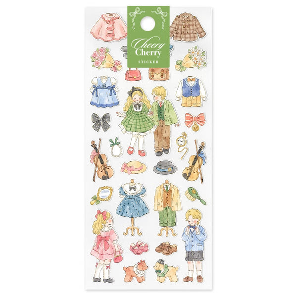 Mind Wave Sticker Sheet Set of 3 - Cheery Cherry Birthday, Dress Up & Room