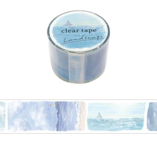 Mind Wave Clear Tape 30mm 95362 Landscape Asanagi Morning (Pack of 6) | papermindstationery.com