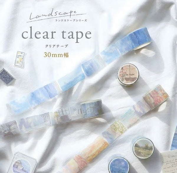 Mind Wave Clear Tape 30mm 95362 Landscape Asanagi Morning (Pack of 6) | papermindstationery.com