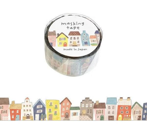 Mind Wave 18mm Washi Tape Set of 2 - Die-cut Houses & Friends