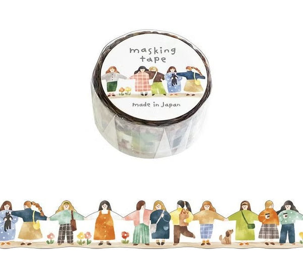 Mind Wave 18mm Washi Tape Set of 2 - Die-cut Houses & Friends