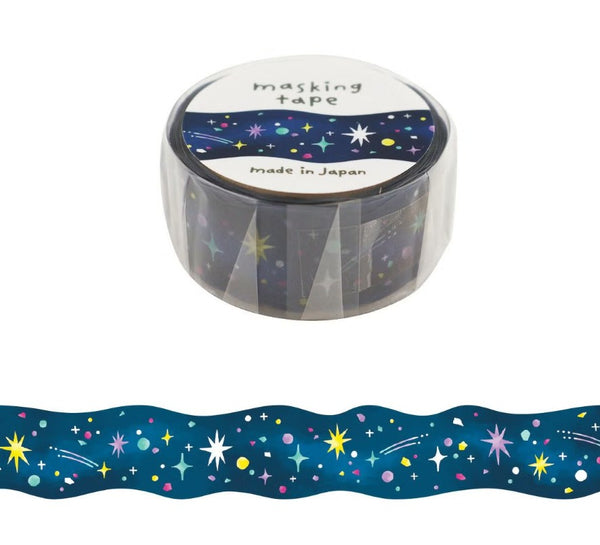 Mind Wave Masking Tape Die-Cut 95524 Night Sky (Pack of 6) | papermindstationery.com