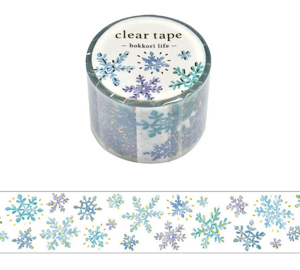 Mind Wave Clear Masking Tape Foil Stamping 30mm "Hokkori Life" - Washo (Pack of 6) | papermindstationery.com
