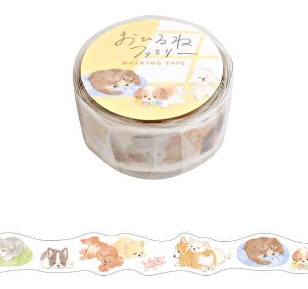 Mind Wave "Naptime Family" Masking Tape Die-Cut - Inukai Dog Family (Pack of 6)