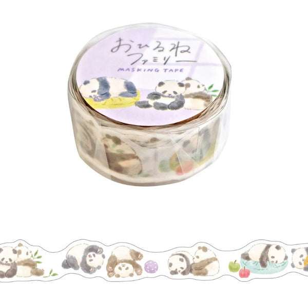 Mind Wave 18mm Washi Tape Set of 2 - Die-cut Napping Panda & Rabbit