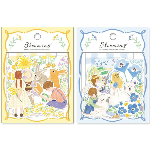 Mind Wave Flake Stickers Set of 2 - Blooming Yellow & Blue