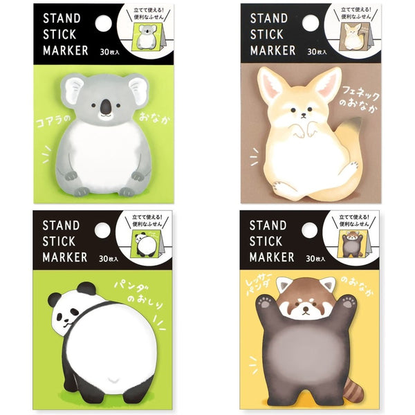 Mind Wave Sticky Notes Set of 4 - Koala, Fennec Fox, Panda, Red Panda