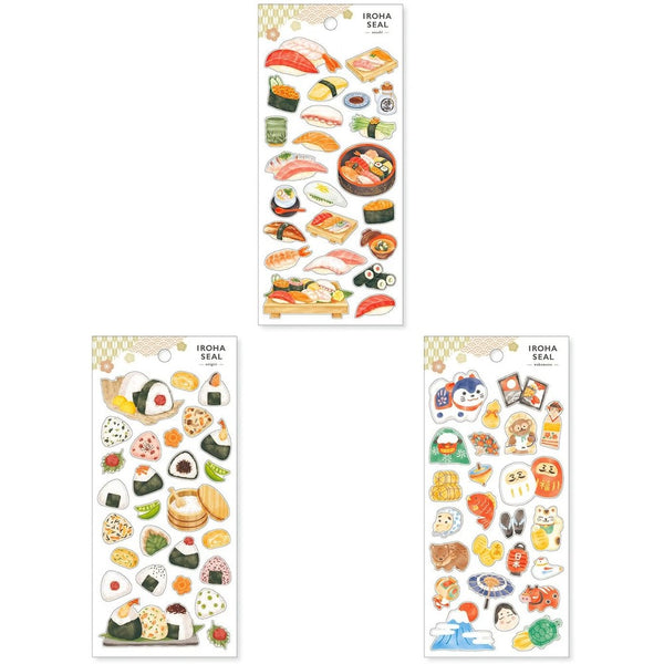 Mind Wave Iroha Seal Set of 3 - Japanese Food Collection