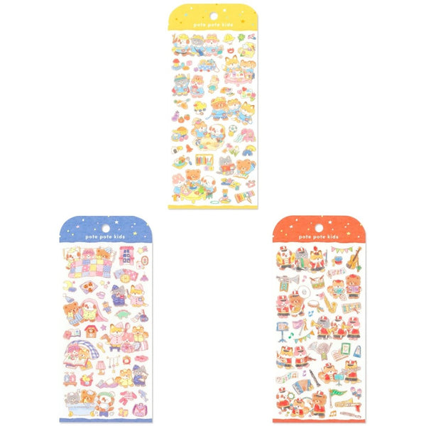 Mind Wave Potepote Kids Stickers Set of 3 - School Fun Activities
