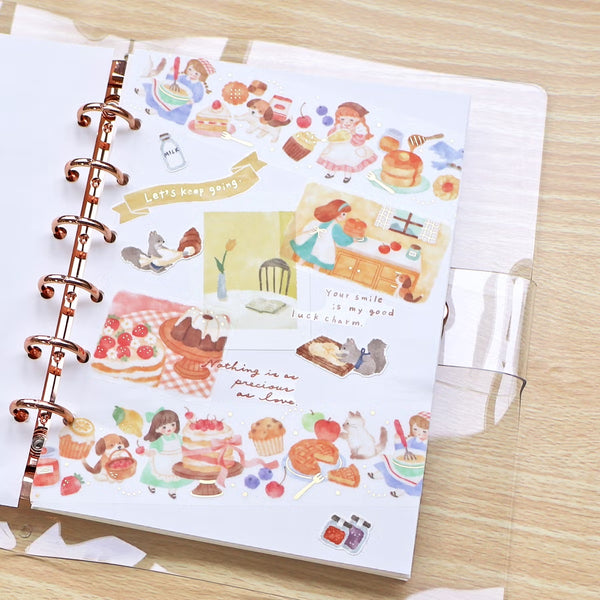 Mind Wave 30mm Clear Tape Set of 2 - Lil Story Baking & Baking Scene | papermindstationery.com