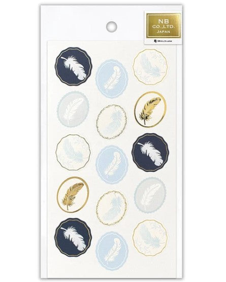 NB Pearl Sticker Large Feather (1014137) (Pack of 10) | papermindstationery.com