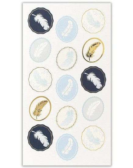 NB Pearl Sticker Large Feather (1014137) (Pack of 10) | papermindstationery.com