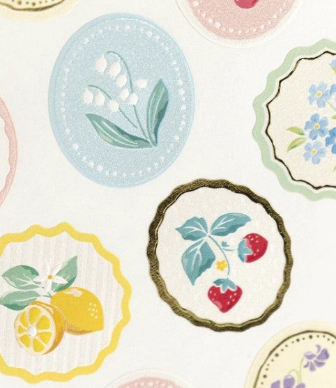 NB Pearl Sticker Large Fruit & Small Flowers A (1014143) (Pack of 10) | papermindstationery.com
