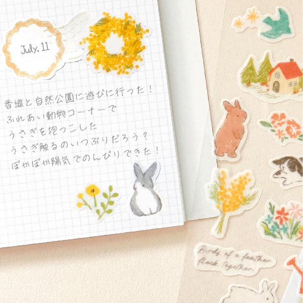 NB Co. Sticker Sheet - Deco Time Duo Rabbit 1294102