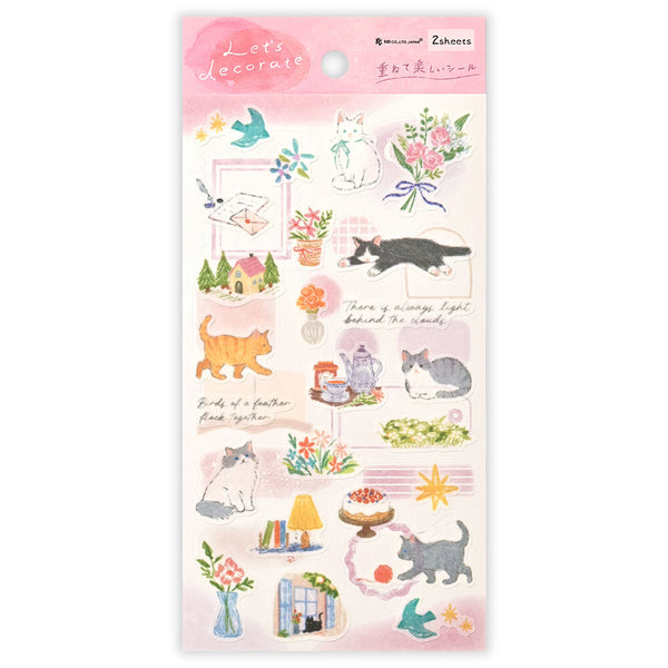 NB Co. Sticker Sheet - Deco Time Duo Cat 1294103