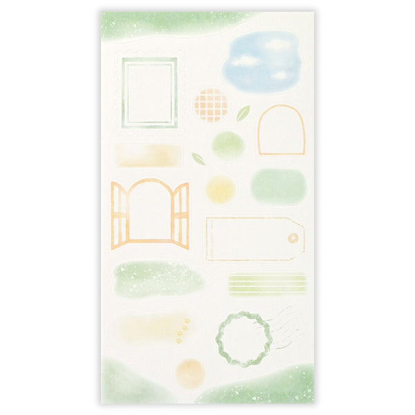 NB Co. Sticker Sheet Set of 4 - Deco Time Bird, Rabbit, Cat & Forest Animals