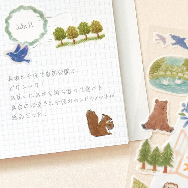 NB Co. Sticker Sheet - Deco Time Duo Forest Animals 1294104