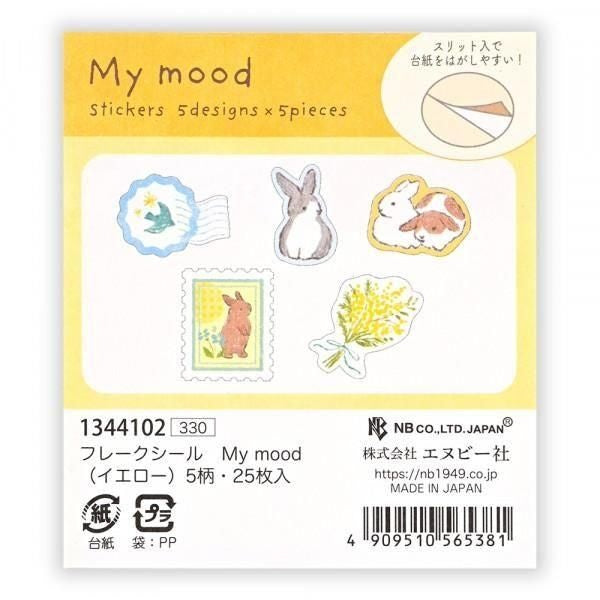 NB Flake Sticker My Mood - Yellow (1344102) (Pack of 5) | papermindstationery.com