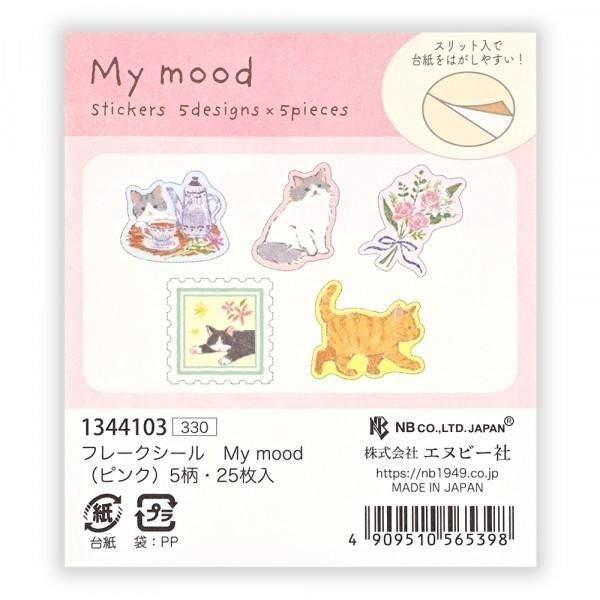 NB Flake Sticker My Mood - Pink (1344103) (Pack of 5) | papermindstationery.com