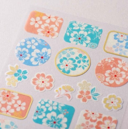 NB WW Sticker Large Japanese Flowers (1354106) (Pack of 10) | papermindstationery.com