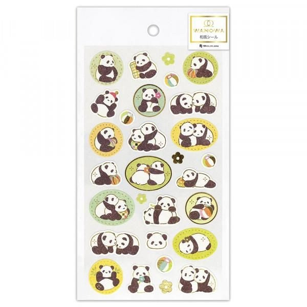 NB Japanese-style Sticker Large WANOWA - Panda (1354126) (Pack of 10) | papermindstationery.com