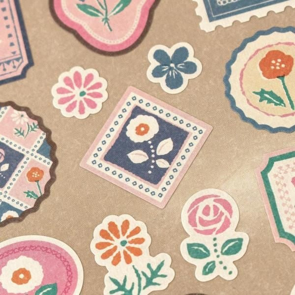NB Japanese-style Sticker Large WANOWA - Floral Pattern (1354146) (Pack of 10) | papermindstationery.com