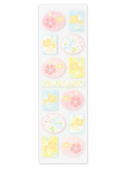 NB Clear Glitter Sticker Flowers (1964106) (Pack of 10) | papermindstationery.com