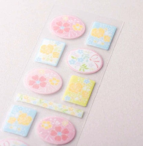 NB Clear Glitter Sticker Flowers (1964106) (Pack of 10) | papermindstationery.com