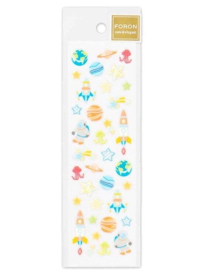 NB Clear Glitter Sticker Space (1964109) (Pack of 10) | papermindstationery.com
