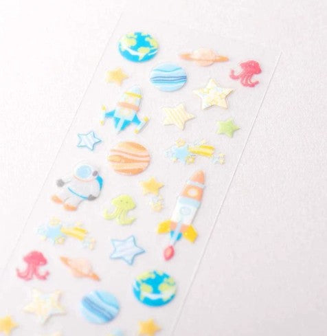 NB Clear Glitter Sticker Space (1964109) (Pack of 10) | papermindstationery.com