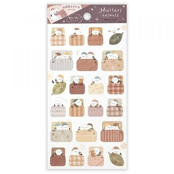 NB Sticker Large Mattari Night - Long-tailed Tit (2314105) (Pack of 10) | papermindstationery.com