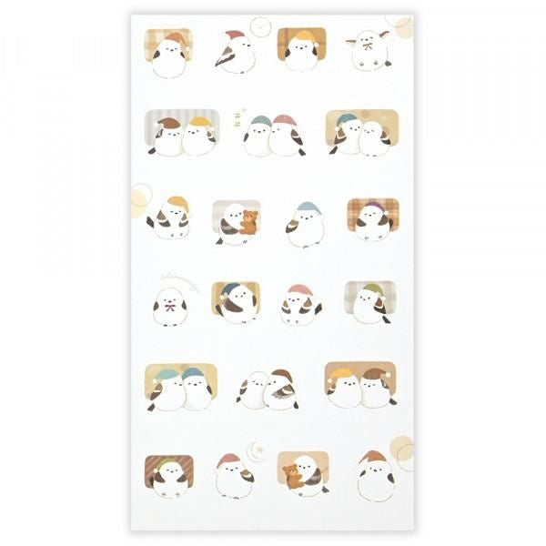 NB Sticker Large Mattari Night - Long-tailed Tit (2314105) (Pack of 10) | papermindstationery.com