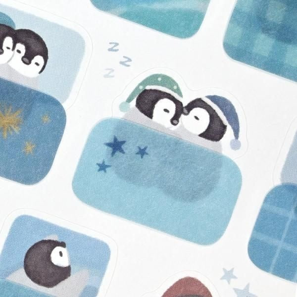 NB Sticker Large Mattari Night - Penguin (2314108) (Pack of 10) | papermindstationery.com