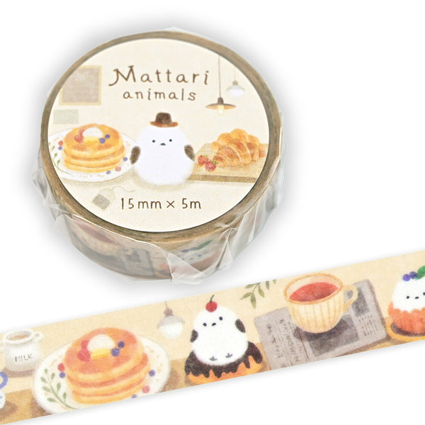 NB Co. 15mm Washi Tape - Long-tailed Tit Bird x Cafe 2315201