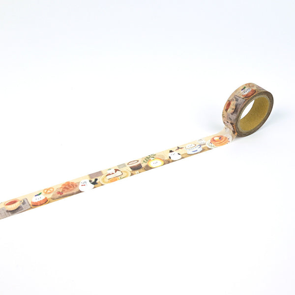NB Co. 15mm Washi Tape - Long-tailed Tit Bird x Cafe 2315201