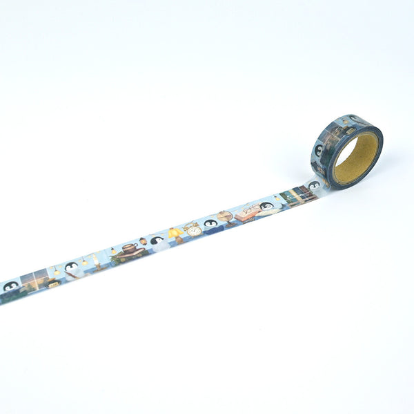NB Co. 15mm Washi Tape Set of 2 - Flying Squirrel & Penguin