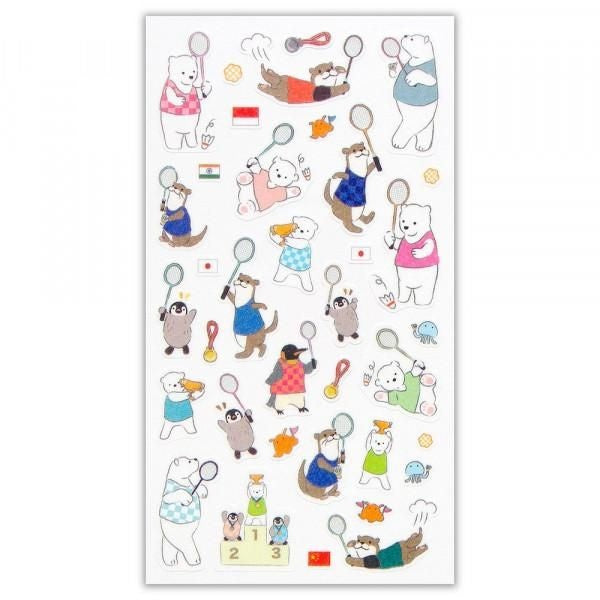 NB Sports Sticker Large Badminton (2354108) (Pack of 10) | papermindstationery.com