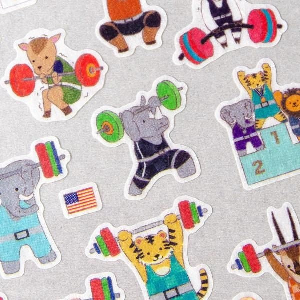 NB Sports Sticker Large Weightlifting (2354116) (Pack of 10) | papermindstationery.com
