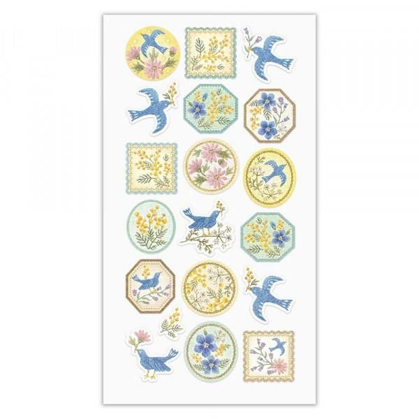 NB Sticker Large Fleur et Chance - Merci (2464102) (Pack of 10) | papermindstationery.com