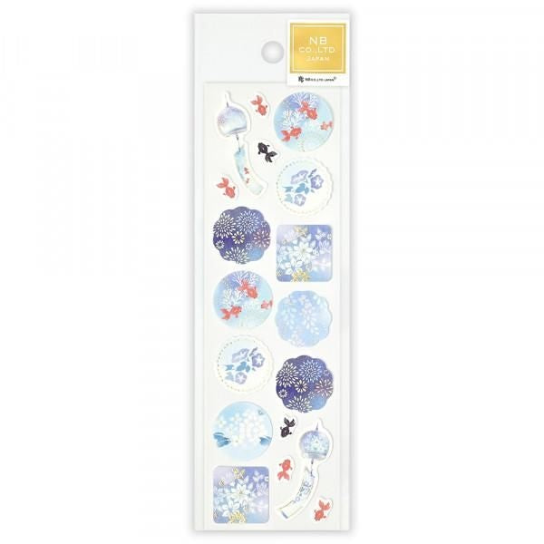 NB Japanese-style Sticker Summer Color - Wind-scented Bell Sound (2494153) (Pack of 5) | papermindstationery.com