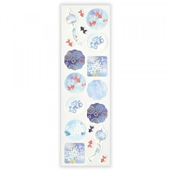NB Japanese-style Sticker Summer Color - Wind-scented Bell Sound (2494153) (Pack of 5) | papermindstationery.com