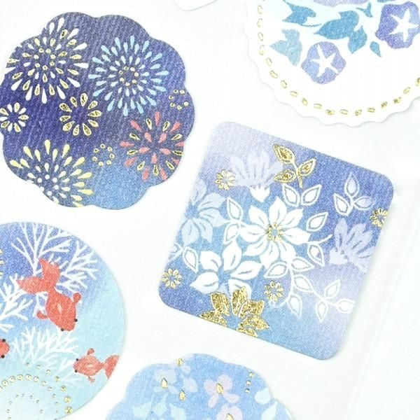 NB Japanese-style Sticker Summer Color - Wind-scented Bell Sound (2494153) (Pack of 5) | papermindstationery.com