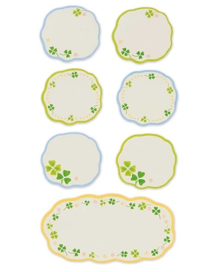 NB Colored Paper Flake Sticker Clover (2564110) (Pack of 5) | papermindstationery.com