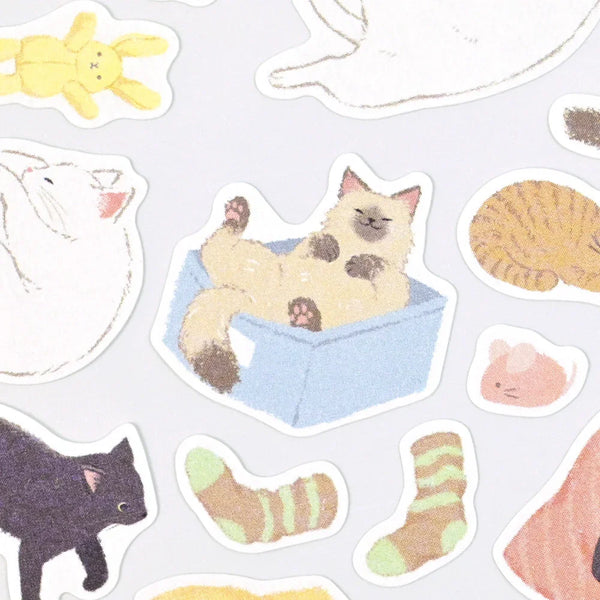 NB Sticker Large Nyantomo - Sleeping (2624101) (Pack of 10) | papermindstationery.com