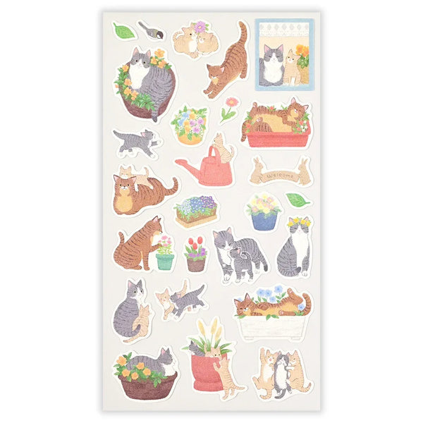 NB Sticker Large Nyantomo - Flower Garden (2624104) (Pack of 10) | papermindstationery.com