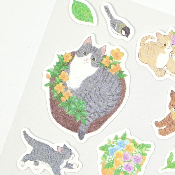 NB Sticker Large Nyantomo - Flower Garden (2624104) (Pack of 10) | papermindstationery.com