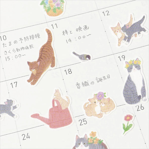 NB Sticker Large Nyantomo - Flower Garden (2624104) (Pack of 10) | papermindstationery.com