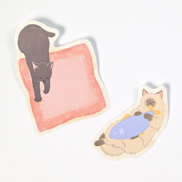 NB Co. Sticky Notes Fusen Set of 4 - Lovely Cats Playing Around | papermindstationery.com