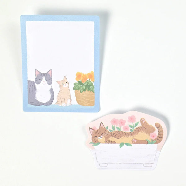 NB Co. Sticky Notes Fusen Set of 4 - Lovely Cats Playing Around | papermindstationery.com
