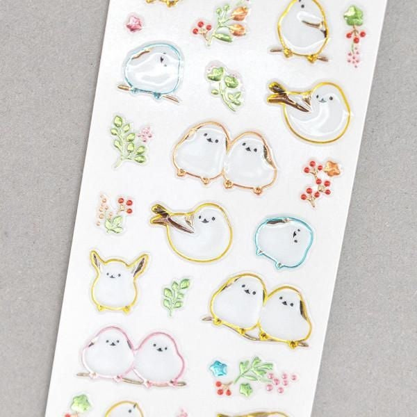 NB Biju Sticker Long-tailed Tit A (3014174) (Pack of 10) | papermindstationery.com